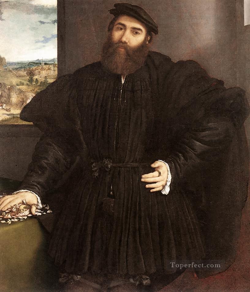 Portrait of a Gentleman 1530 Renaissance Lorenzo Lotto Oil Paintings